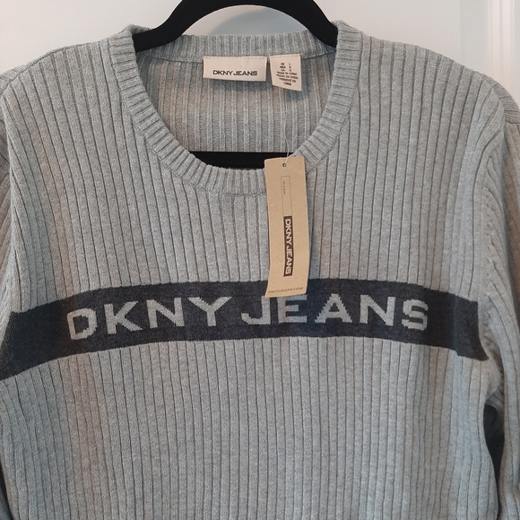 NWT DKNY Jeans Ribbed Crewneck Sweater - Picture 4 of 6